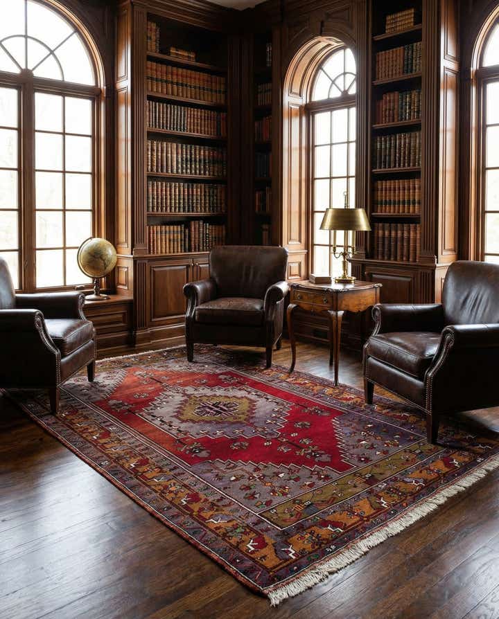 4' 3 x 8' 2 Hand Knotted Anatolian Wool Rug