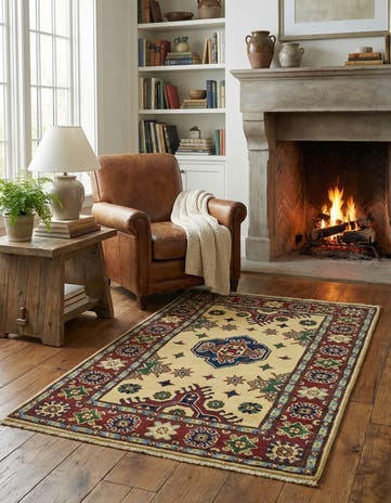 2' 6 x 4' 3 Hand Knotted Kazak Rug