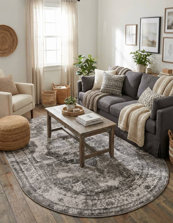 Detail image of 5' 3 x 8' Monaco Oval Rug