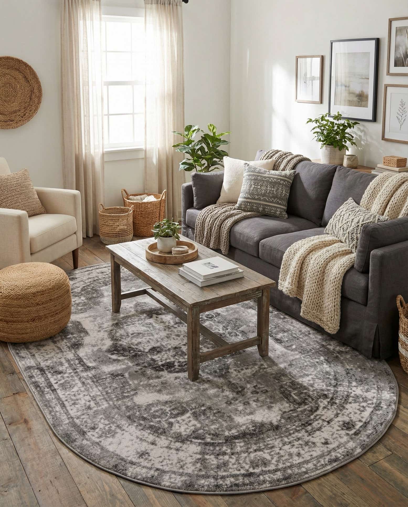 5' 3 x 8' Monte Carlo Oval Rug