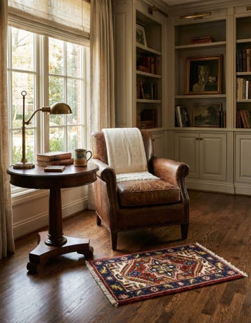 1' 4 x 2' Hamedan Wool Rug