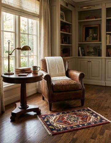 1' 4 x 2' Hamedan Wool Rug