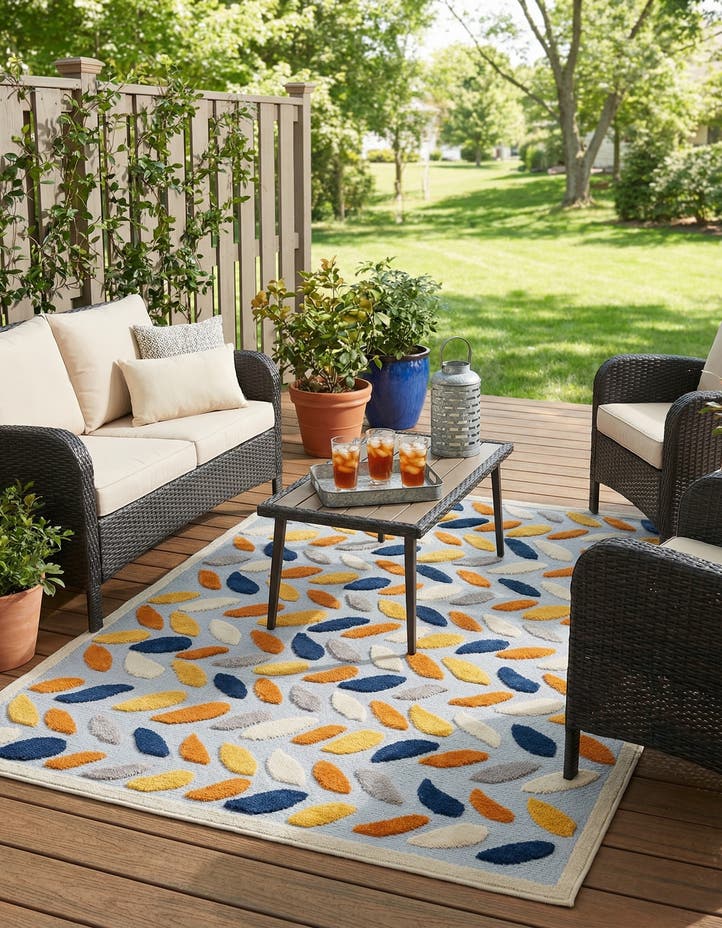 5' 3 x 8' Easy-Clean Aruba Indoor / Outdoor ...