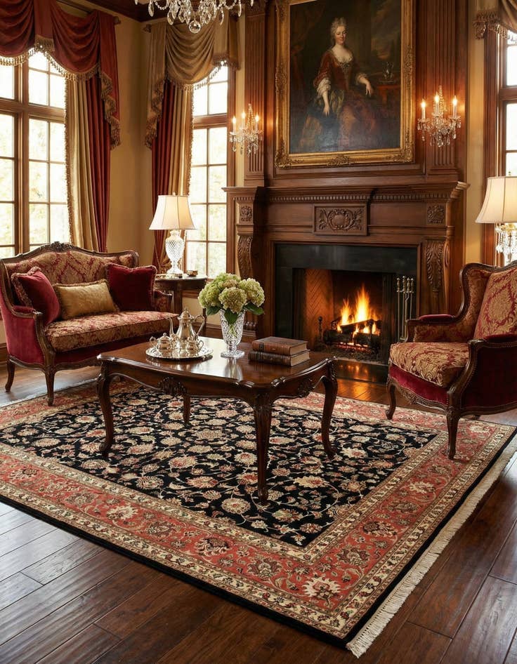 Detail image of 6' 8 x 8' 9 Tabriz Rug