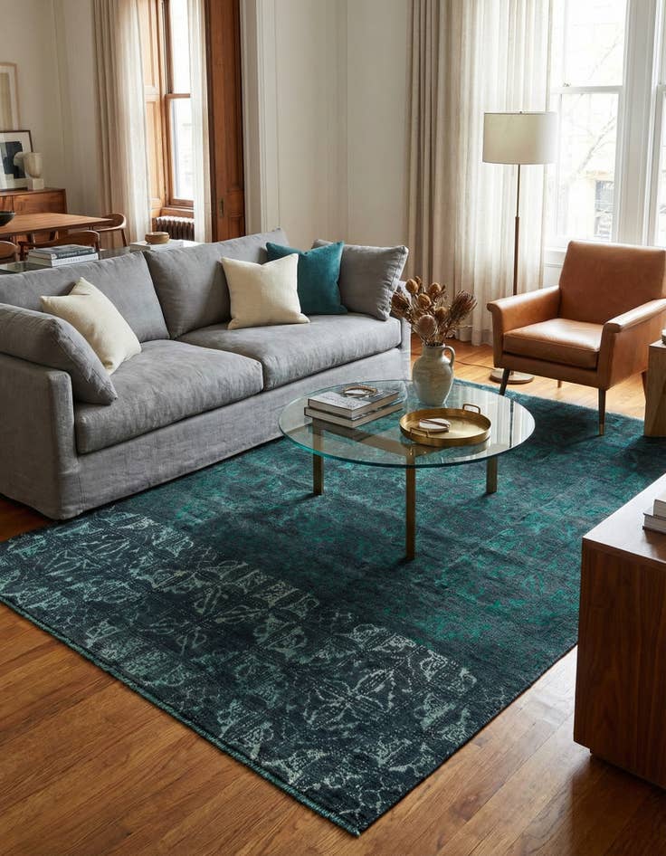 Detail image of 5' 10 x 9'  Hand Knotted Darya Rug