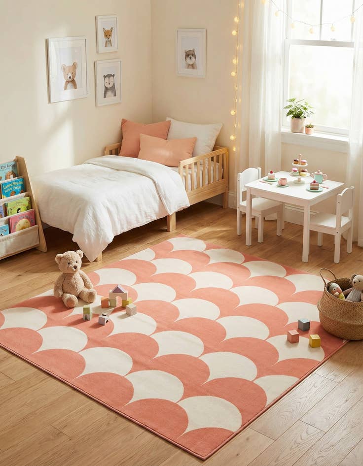 Detail image of 7' 10 x 7' 10 Whimsy Kids Square Rug