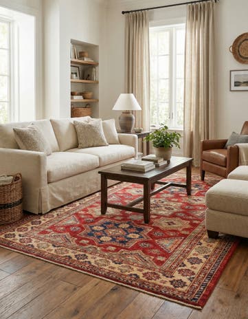 5' 7 x 7' 11 Hand Knotted Kazak Oriental Rug