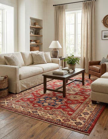 5' 7 x 7' 11 Hand Knotted Kazak Oriental Rug