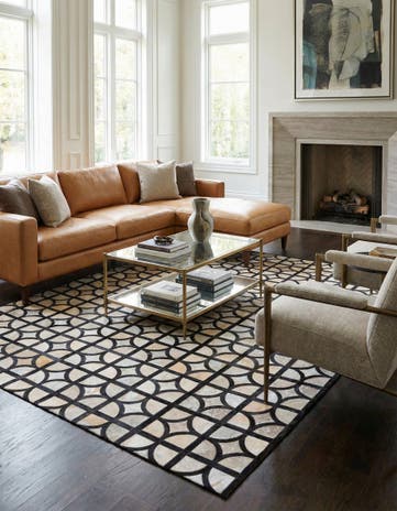 5' 3 x 7' 7 Cowhide Rug