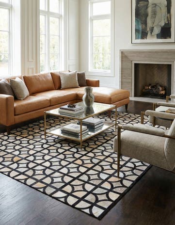 5' 3 x 7' 7 Cowhide Rug