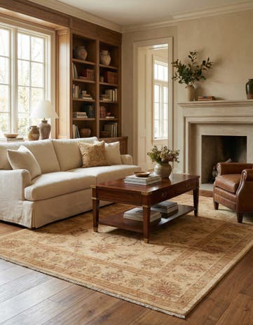 5' 7 x 7' 9 Hand Knotted Peshawar Ziegler Rug