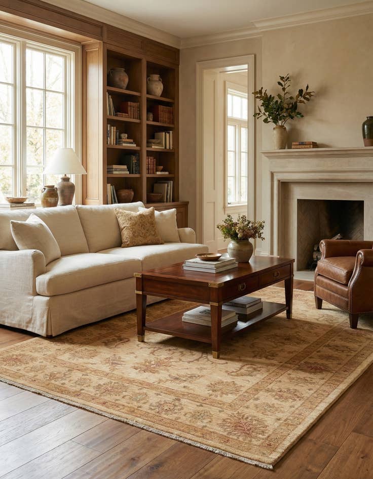 Detail image of 5' 7 x 7' 9  Hand Knotted Peshawar Ziegler Rug