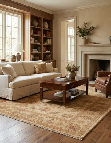 5' 7 x 7' 9 Hand Knotted Peshawar Ziegler Rug