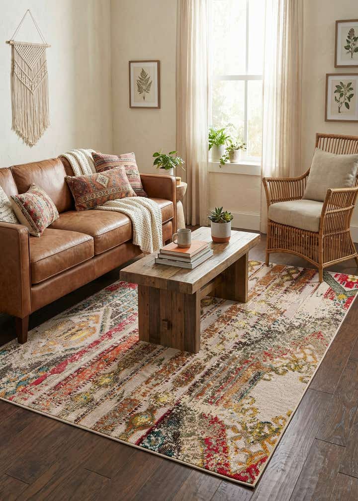 5' 3 x 8' Easy-Clean Casablanca Indoor / Outdoor Rug