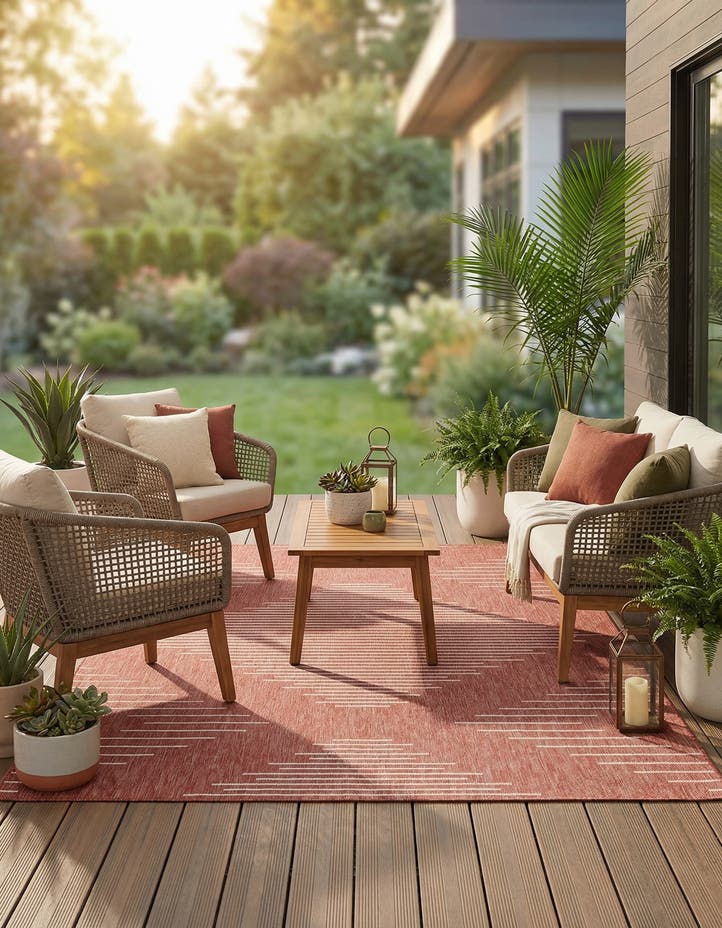6' x 9' Easy-Clean Modern Indoor / Outdoor...