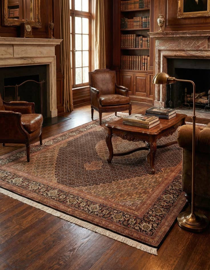 Detail image of 6' 9 x 9' 10 Tabriz Mahi Rug