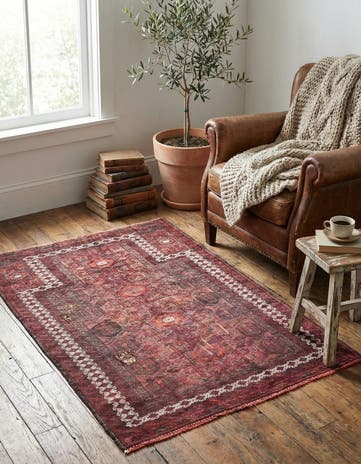 3' 1 x 4' 7 Hand Knotted Ultra Vintage Persian Wool Rug