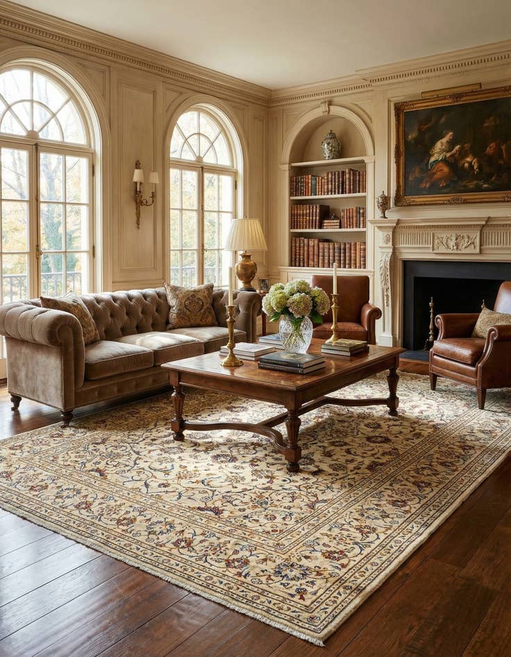 Detail image of 6' 6 x 9' 11 Kashan Rug