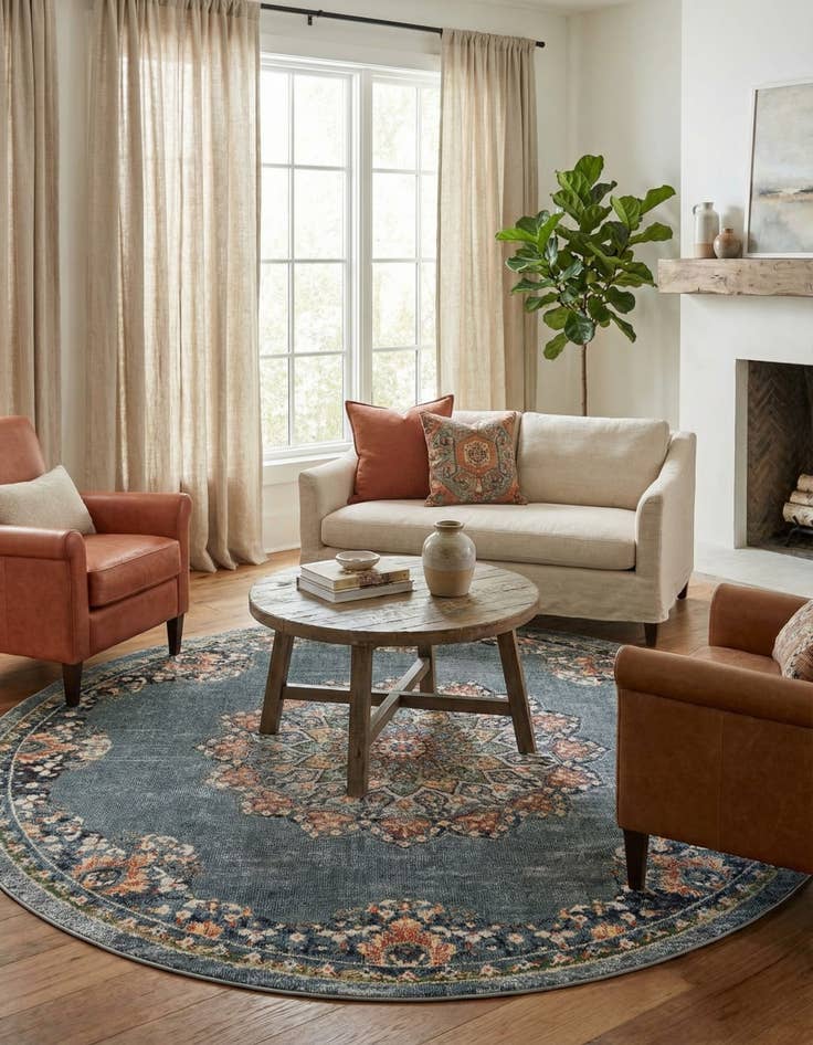 Detail image of 8' x 8' Isabella Round Rug