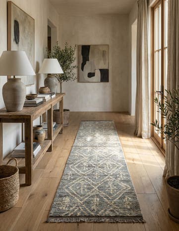 2' 11 x 16' 8 Hand Knotted Moroccan Wool Runner Rug