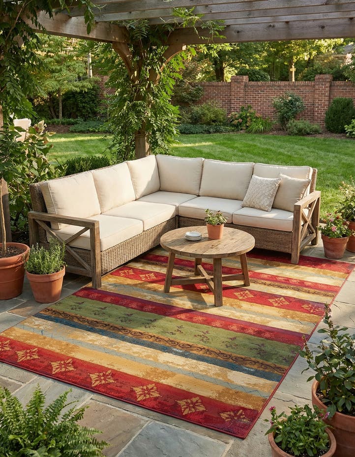 9' x 12' Easy-Clean Modern Indoor / Outdoor...