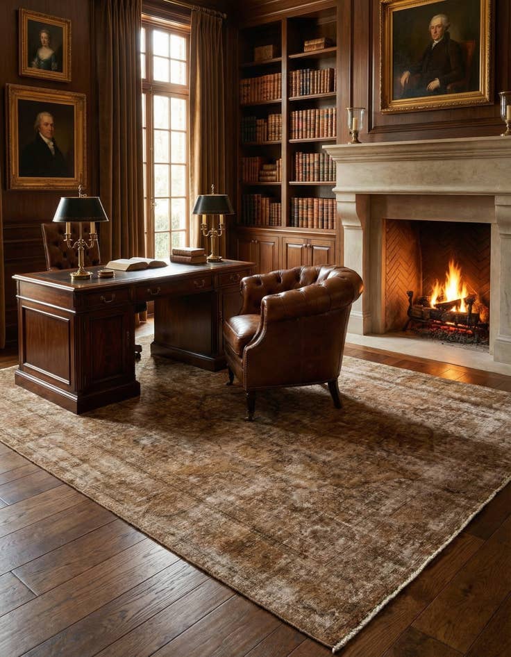 Detail image of 6' 7 x 9' 3  Hand Knotted Vintage Royal Persian Wool Rug