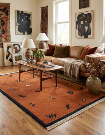 4' 8 x 6' 7 Hand Knotted Nepal Wool Rug