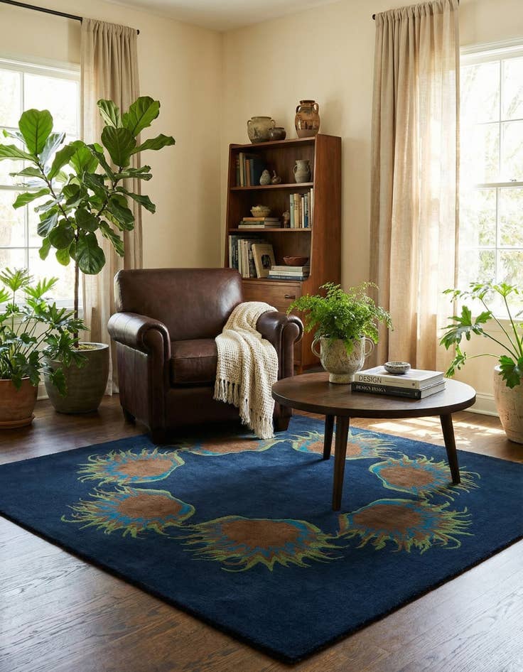 Detail image of 7' 6 x 7' 7 Luna Square Rug