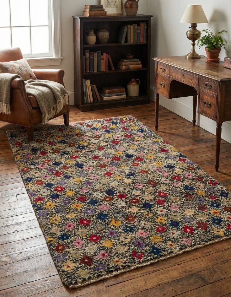 Detail image of 3' 2 x 5'  Hand Knotted Balouch Wool Rug