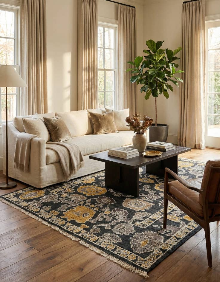 Detail image of 8' x 10' 3  Hand Knotted Darya Wool Rug