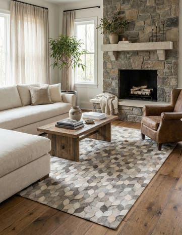 5' 1 x 8' Cowhide Rug