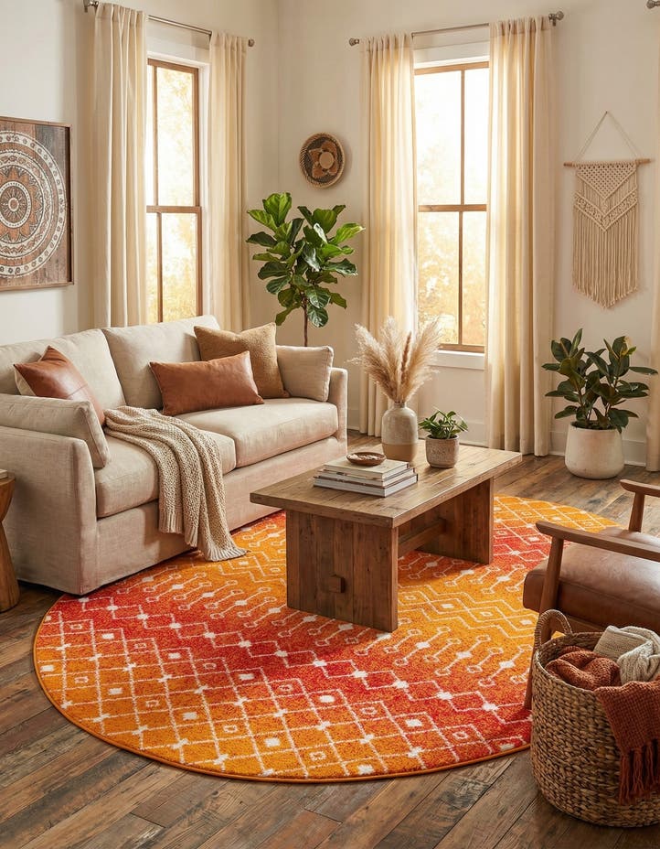 7' 10 x 10' Moroccan Trellis Oval Rug