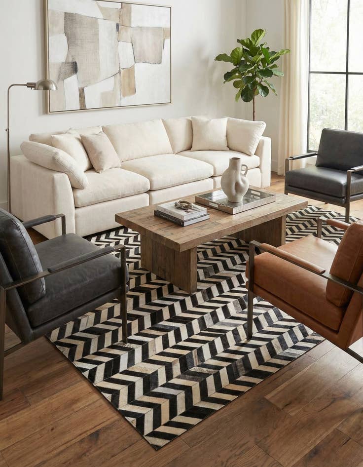 Detail image of  5' 2 x 8' Cowhide Rug