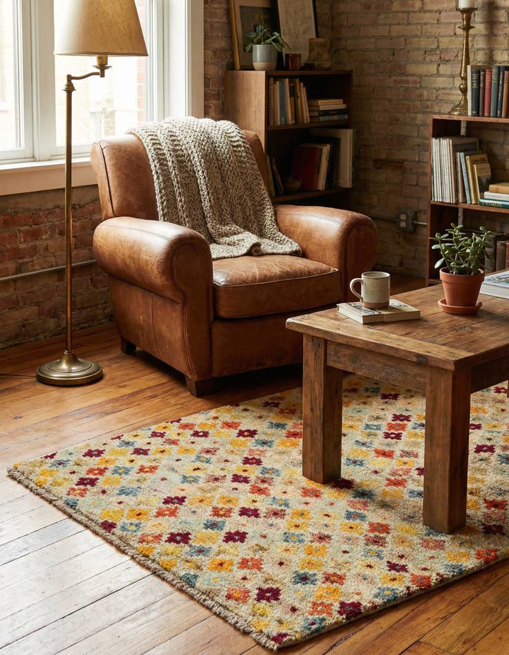 Detail image of  3' 1 x 5' 2  Hand Knotted Balouch Wool Rug