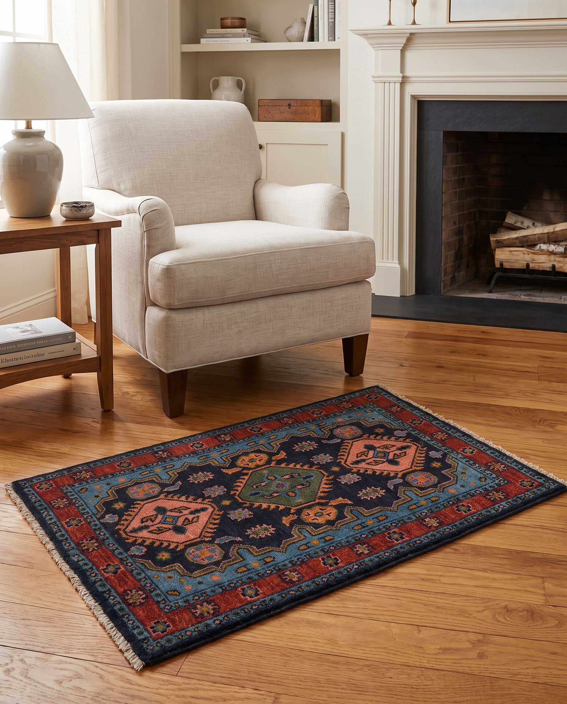 2' x 3' Hand Knotted Modern Ziegler Rug