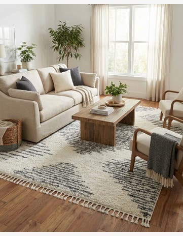 White Serenity Shag Rug