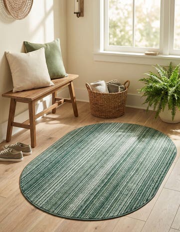 3' 3 x 5' 3 Gemstone Oval Rug