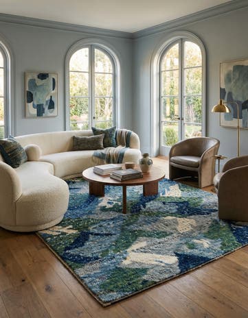 6' 8 x 9' 5 Hand Knotted Darya Wool Rug