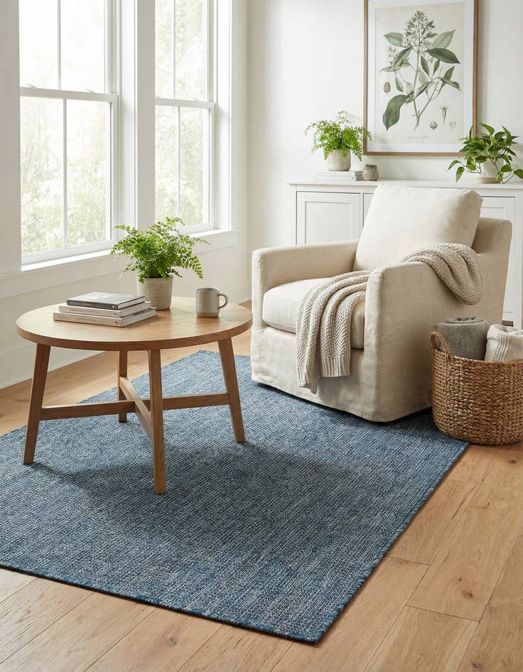 Detail image of  4' x 6'  Washable Solid Indoor / Outdoor Rug