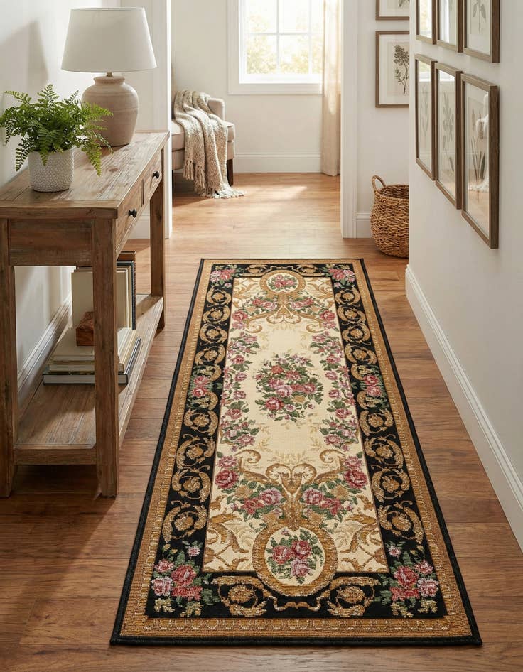 Detail image of 2' x 5'  Washable Traditional Indoor / Outdoor Runner Rug