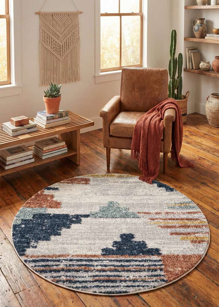 4' x 4' Cherokee Round Rug