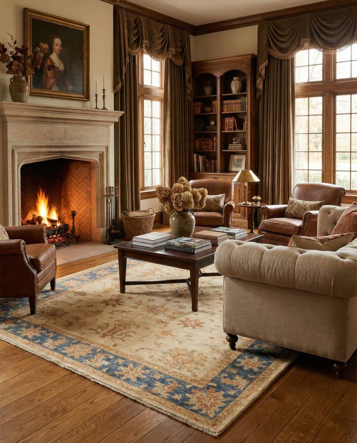 Detail image of 5' 7 x 7' 5 Ziegler Wool Rug