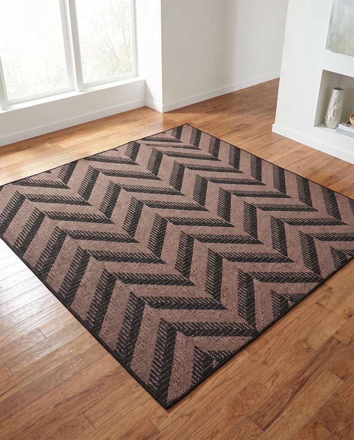 6' x 6' Easy-Clean Modern Indoor / Outdoor Square Rug