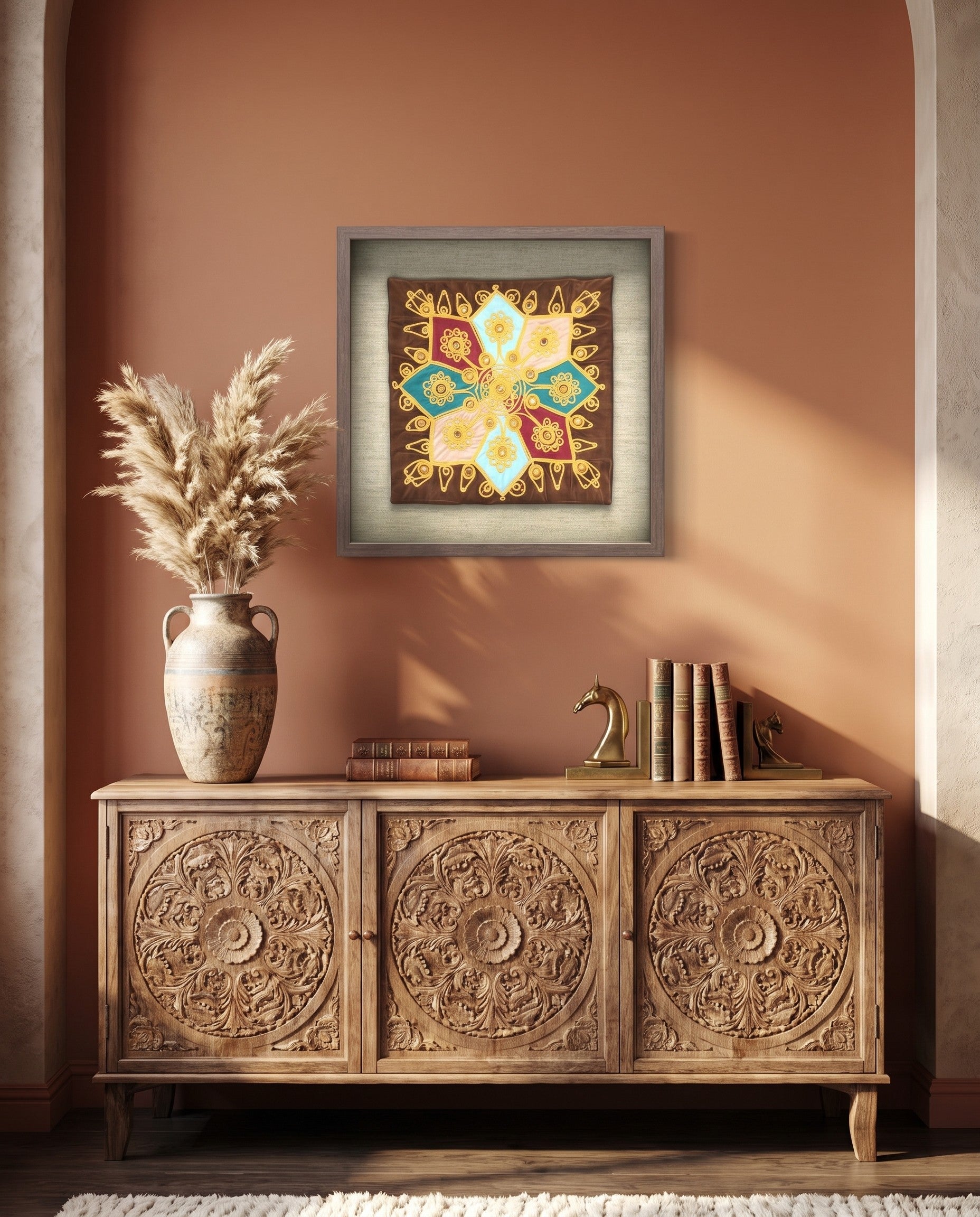 1' 5 x 1' 5 Textile Wall Art Square Rug