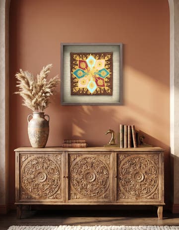 1' 5 x 1' 5 Textile Wall Art Square Rug