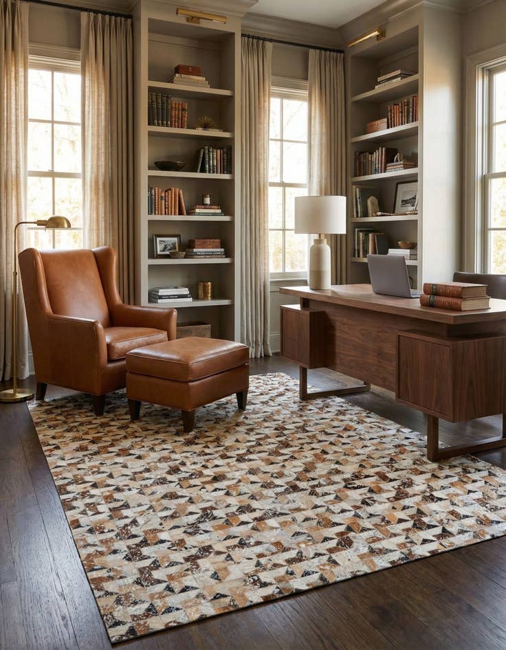 Detail image of 5' x 8' Cowhide Leather Rug