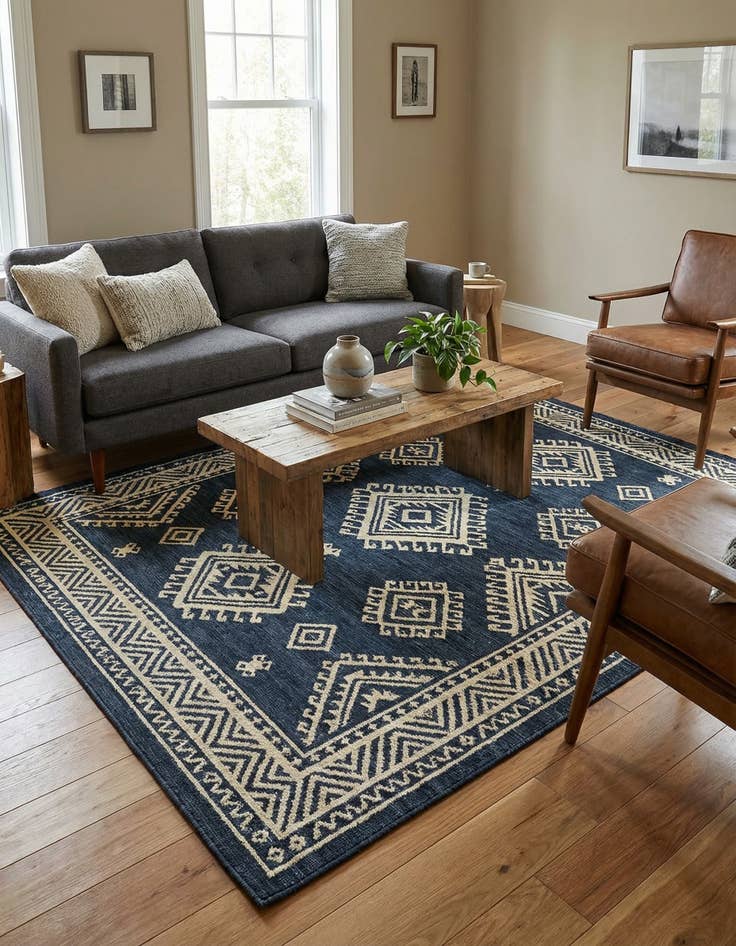 Detail image of 8' x 11'  Hand Woven Arizona Wool Rug