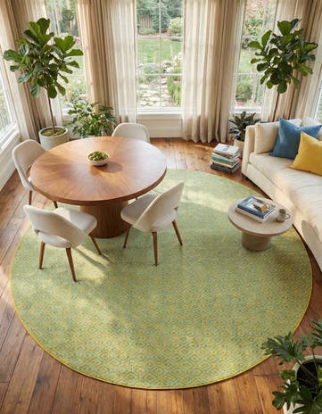 13' x 13' Easy-Clean Jill Zarin Costa Rica Indoor / Outdoor Round Rug