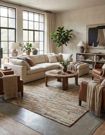 7' 1 x 9' 9 Hand Knotted Darya Wool Rug