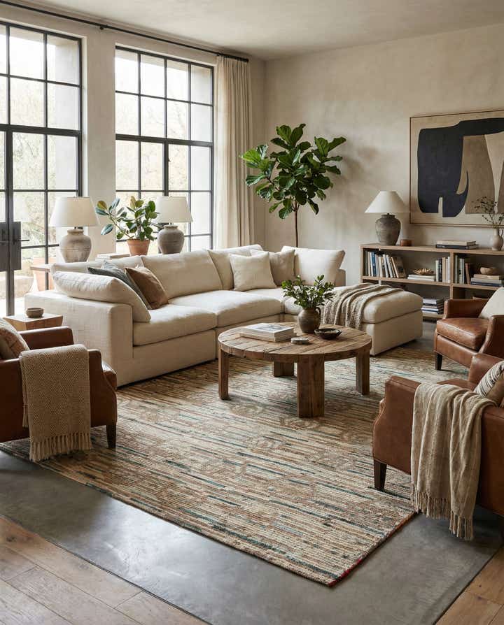 7' 1 x 9' 9 Hand Knotted Darya Wool Rug